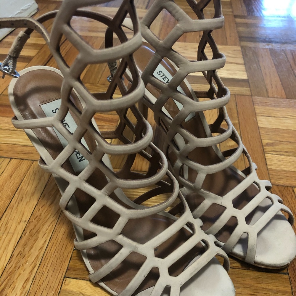 Nude Cage Heels